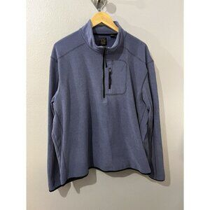 VTG 1946 Sweatshirt Mens XXL Fleece Pullover Blue 1/4 Zip